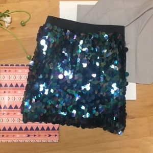 A.peach sequin party skirt